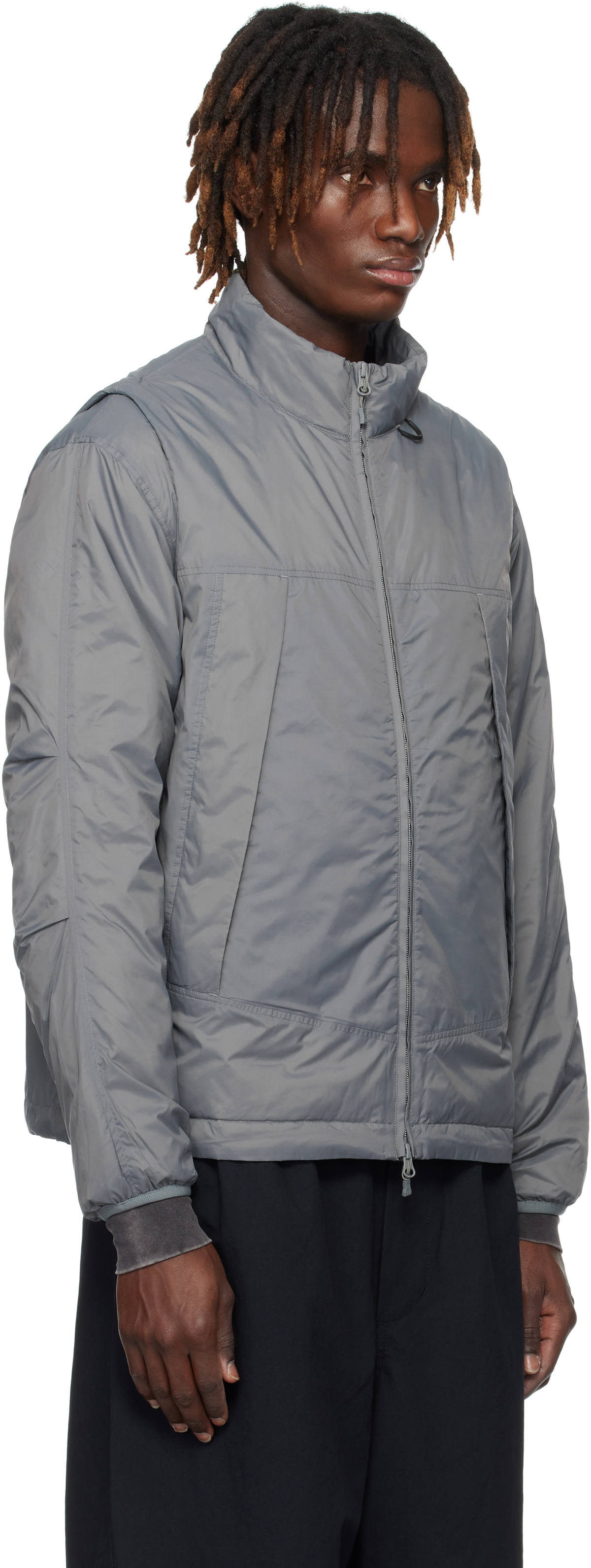DAIWA PIER39 Gray Tech 2way Field Zip-Off Down Jacket