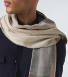 Brunello Cucinelli Checked wool and cashmere scarf