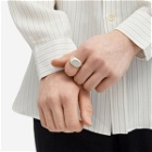 Jil Sander Men's Classic Chevalier Ring in Silver
