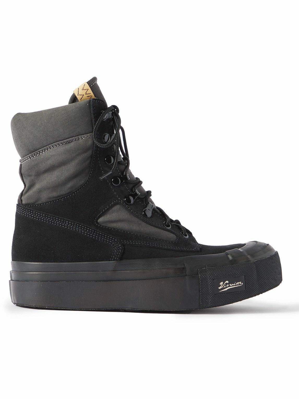Visvim - Tesota '91 Folk Suede and Cotton-Canvas Boots - Black Visvim