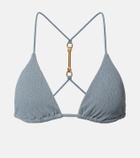 ViX Paula Hermanny Nika embellished triangle bikini top