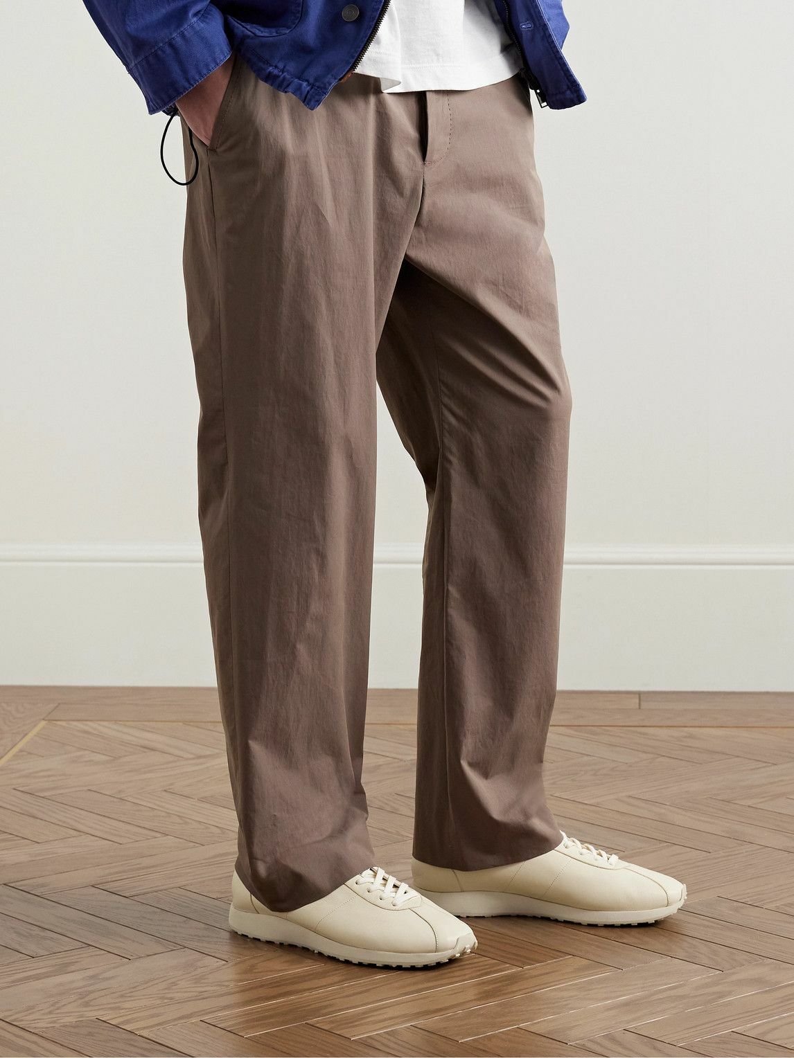 The Row - Mica Leather Sneakers - Neutrals