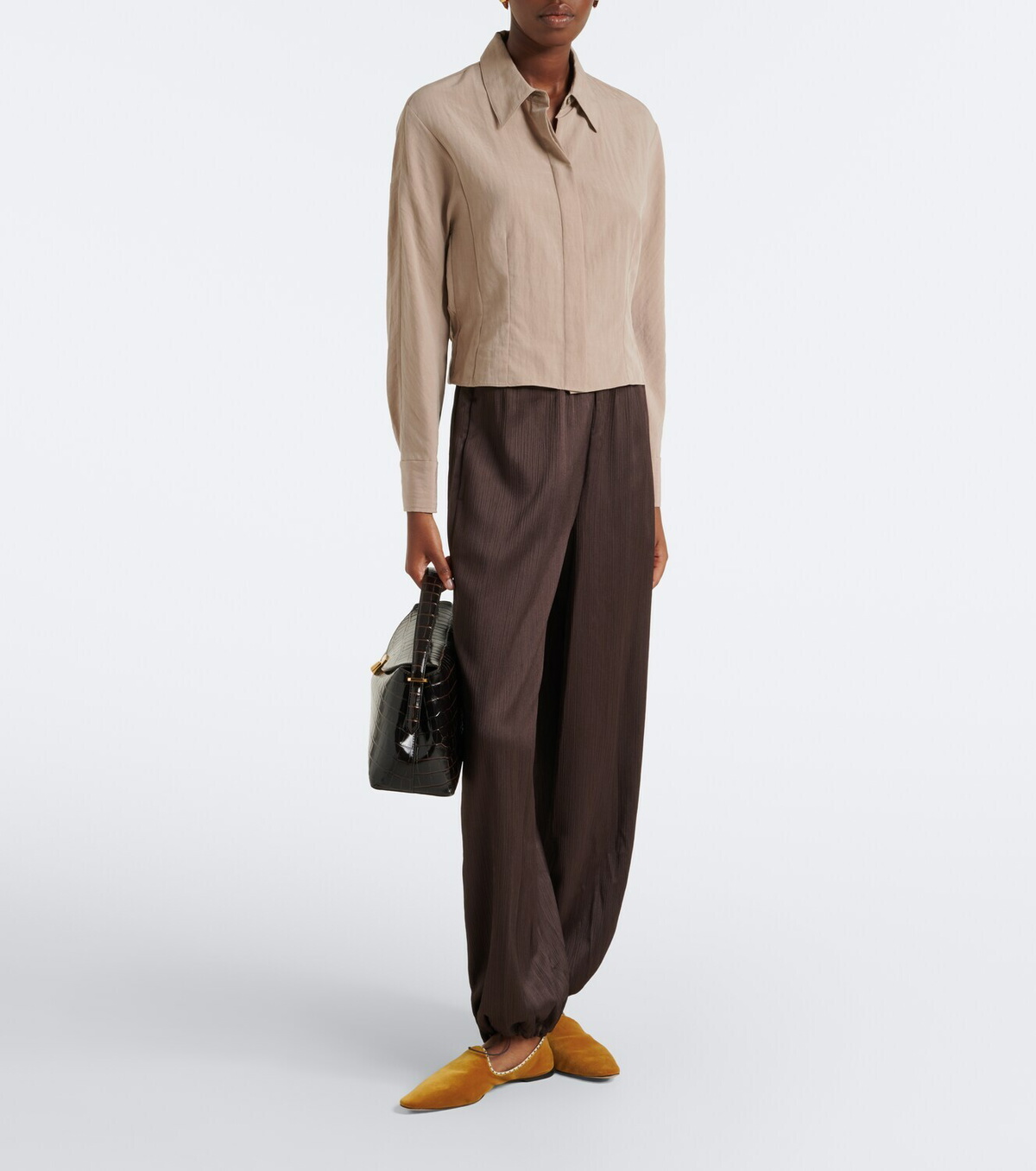 Vince Crinkled plissé balloon pants
