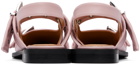 GANNI Pink Feminine Buckle Ballerina Flats