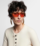 Bottega Veneta Futuristic shield sunglasses