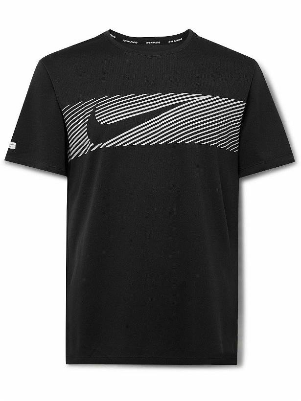 Photo: Nike Running - Flash Miller Logo-Print Dri-FIT T-Shirt - Black