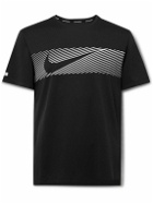 Nike Running - Flash Miller Logo-Print Dri-FIT T-Shirt - Black