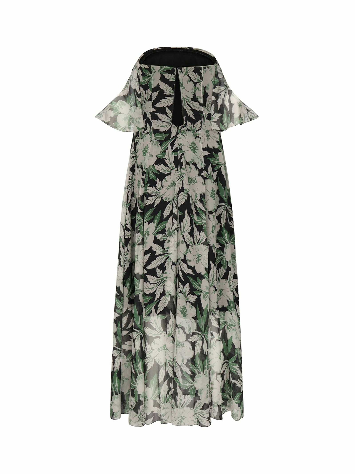 ワンピース LOEWE DRESS WITH FLORAL PRINT IN SILK AND COTTON LOEWE Floral-print ribbed silk and cotton-blend midi dress