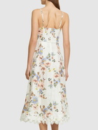 ZIMMERMANN - Appliqué Picnic Linen Midi Dress