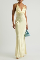 Bec & Bridge Moon Dance Satin Maxi Dress Yellow