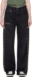 AMIRI Black Stud Baggy Jeans