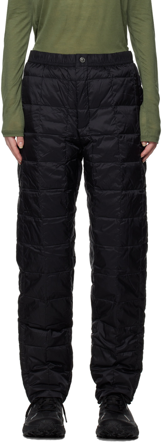 TAION Black Regular Down Trousers