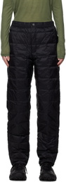 TAION Black Regular Down Trousers