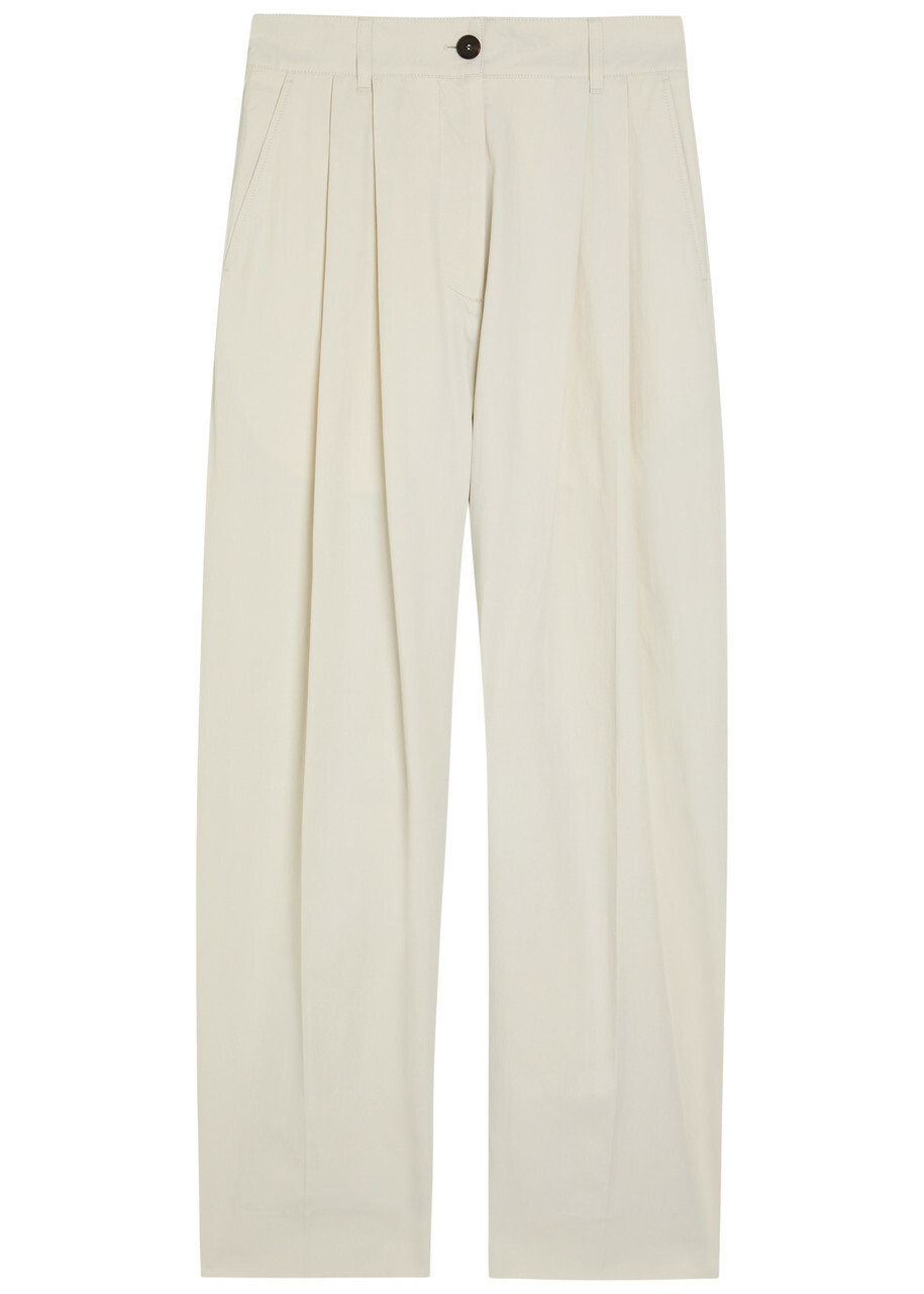 Studio Nicholson Pleated Barrel-leg Woven Trousers Beige