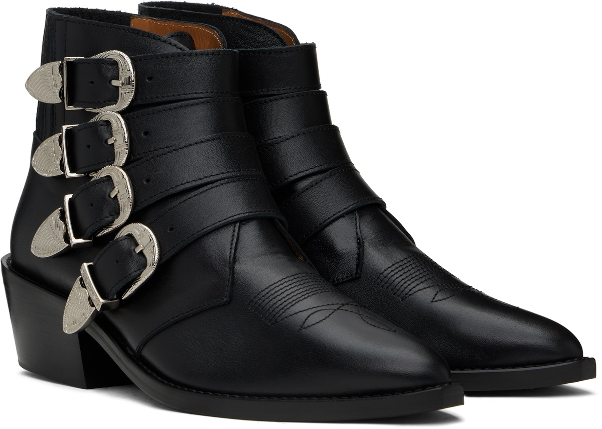 Toga Virilis Black Buckle Boots Toga Virilis