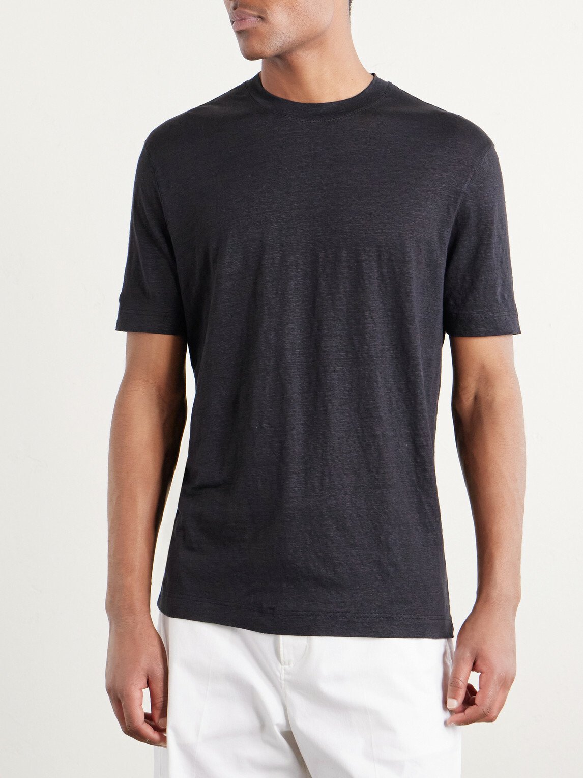 Thom Sweeney - Linen T-Shirt - Black