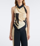 SIR Sona printed silk top