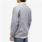 A.P.C. Men's x JW Anderson Rene Embroidered Logo Crew Sweat in Heathered Grey