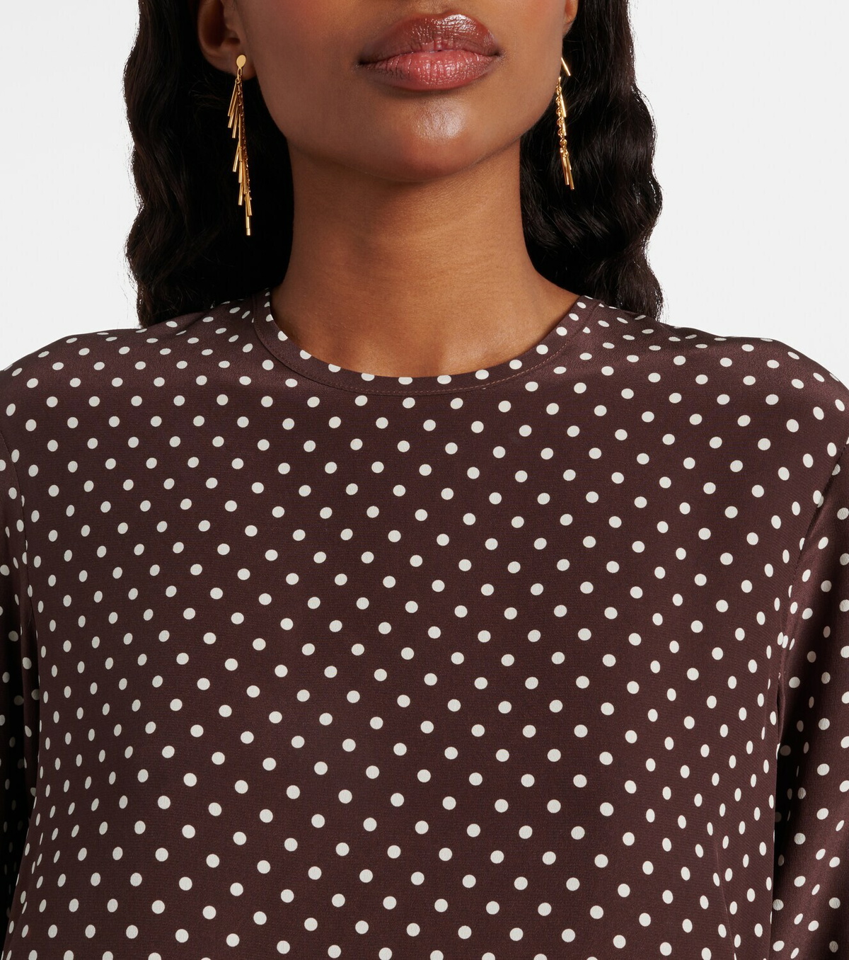 Asceno Larissa polka-dot silk crêpe minidress