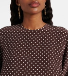 Asceno Larissa polka-dot silk crêpe minidress