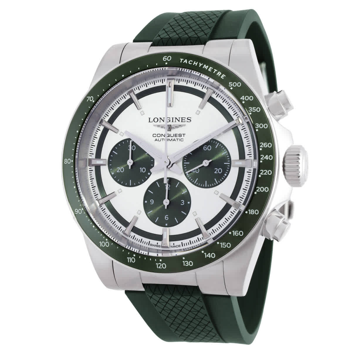 Longines Chronograph Quartz Silver Dial Watch L3.835.4.02.9