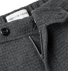 Hamilton and Hare - Slim-Fit Waffle-Knit Cotton Suit Trousers - Gray