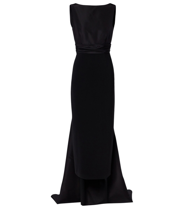 Photo: Carolina Herrera Bow-detail satin-trimmed faille gown