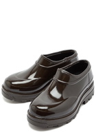 Kassl Editions Beth Glossed Rubber Boots Brown