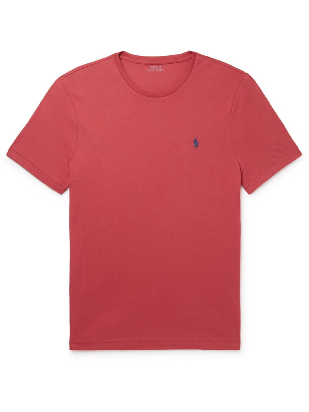 Photo: POLO RALPH LAUREN - Slim-Fit Cotton-Jersey T-Shirt - Red