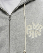 By Parra 1976 Logo Zip Hooded Sweatshirt Grey Hoodies/Zippers