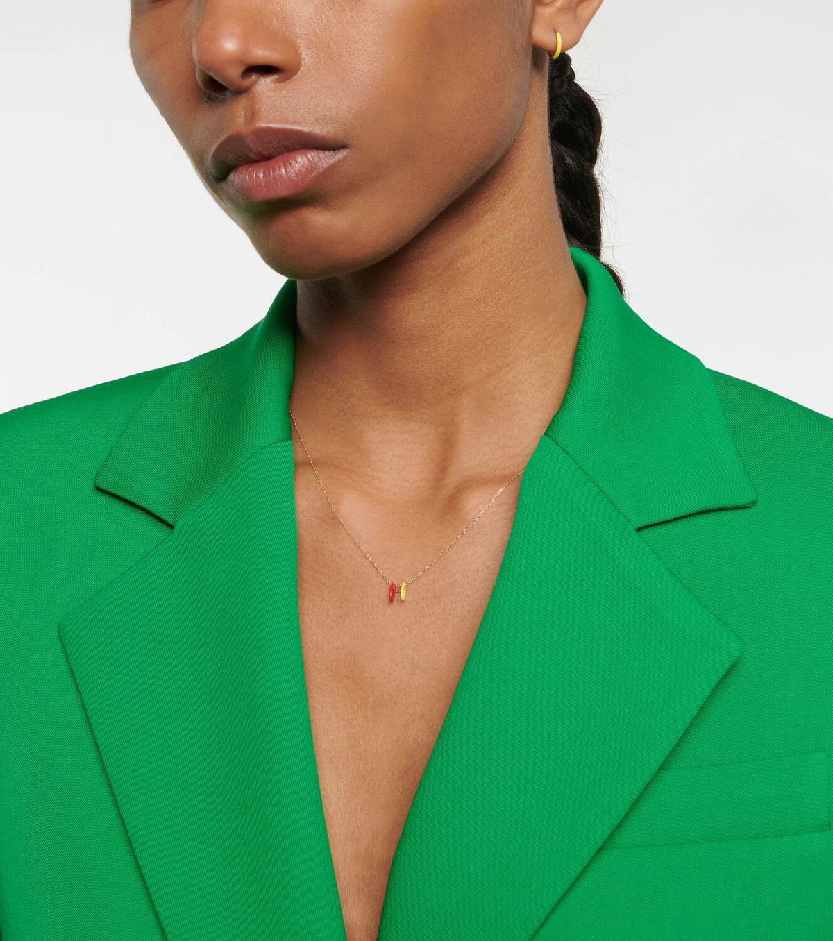 Persée 18kt gold necklace with enamel