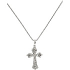 Saint Laurent Silver Cross Necklace