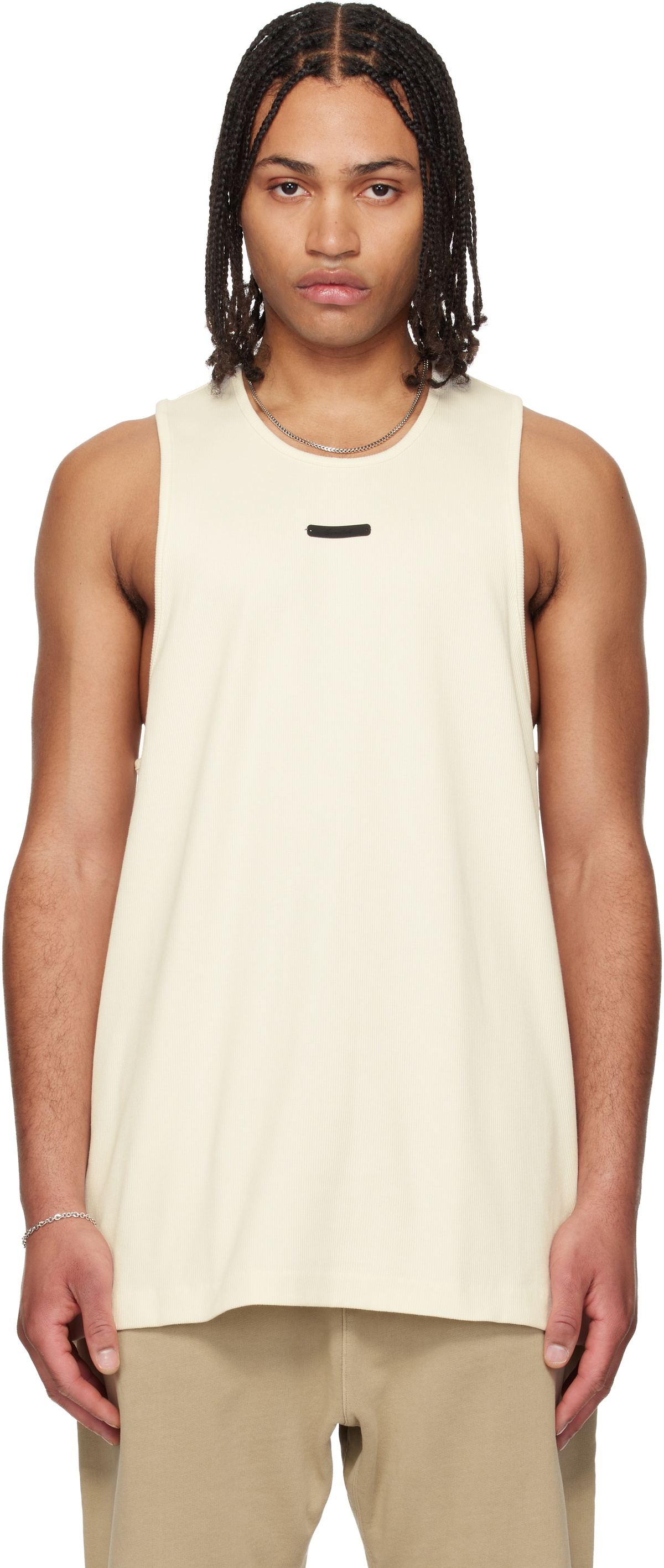 Fear of God ESSENTIALS Off-White Rib Tank Top