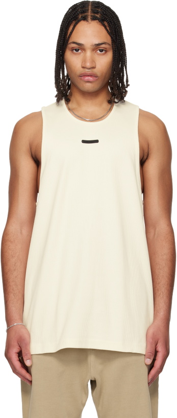 Photo: Fear of God ESSENTIALS Off-White Rib Tank Top