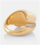 Saint Laurent Whirlwind crystal-embellished ring