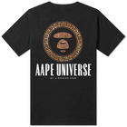 AAPE Men's Gold T-Shirt in Black