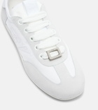Roger Vivier Viv Low suede-trimmed sneakers