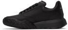 Alexander McQueen Black Court Trainer Sneakers