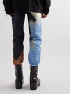 Givenchy - Slim-Fit Tapered Distressed Tie-Dyed Jeans - Blue