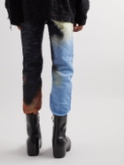 Givenchy - Slim-Fit Tapered Distressed Tie-Dyed Jeans - Blue
