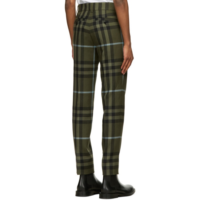 Jigsaw Linen Check Dale Trousers Green at John Lewis  Partners