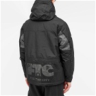 Pop Trading Company Men's x FTC Funnel Neck Jacket in Black