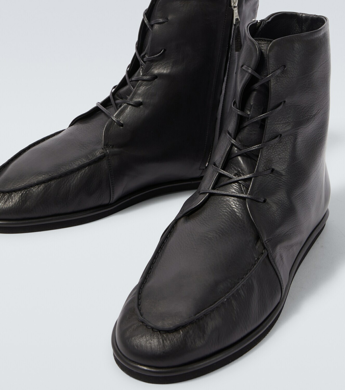 Auralee Leather Derby boots