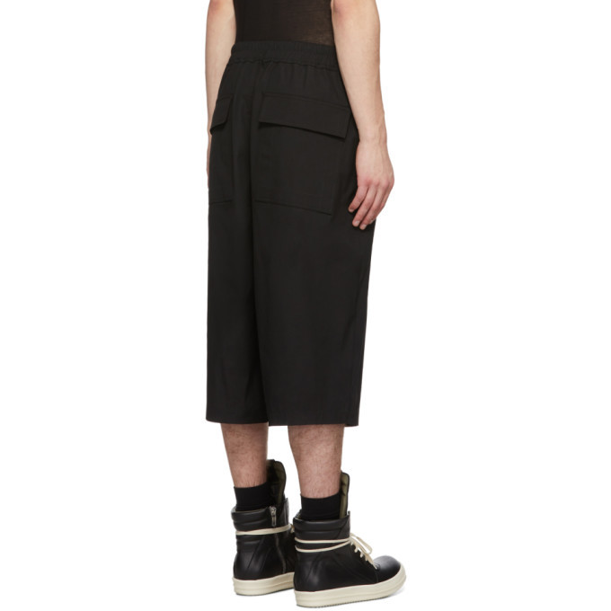 Rick Owens Black Karloff Pods Shorts Rick Owens