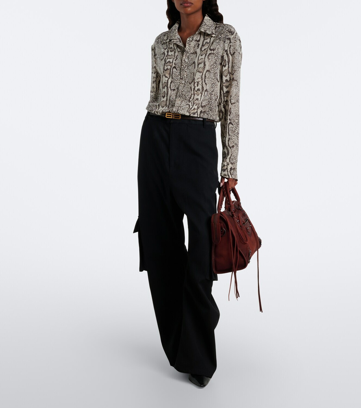 Balenciaga Le City Medium leather top-handle bag