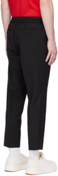 AMI Paris Black Elasticated Waist Trousers