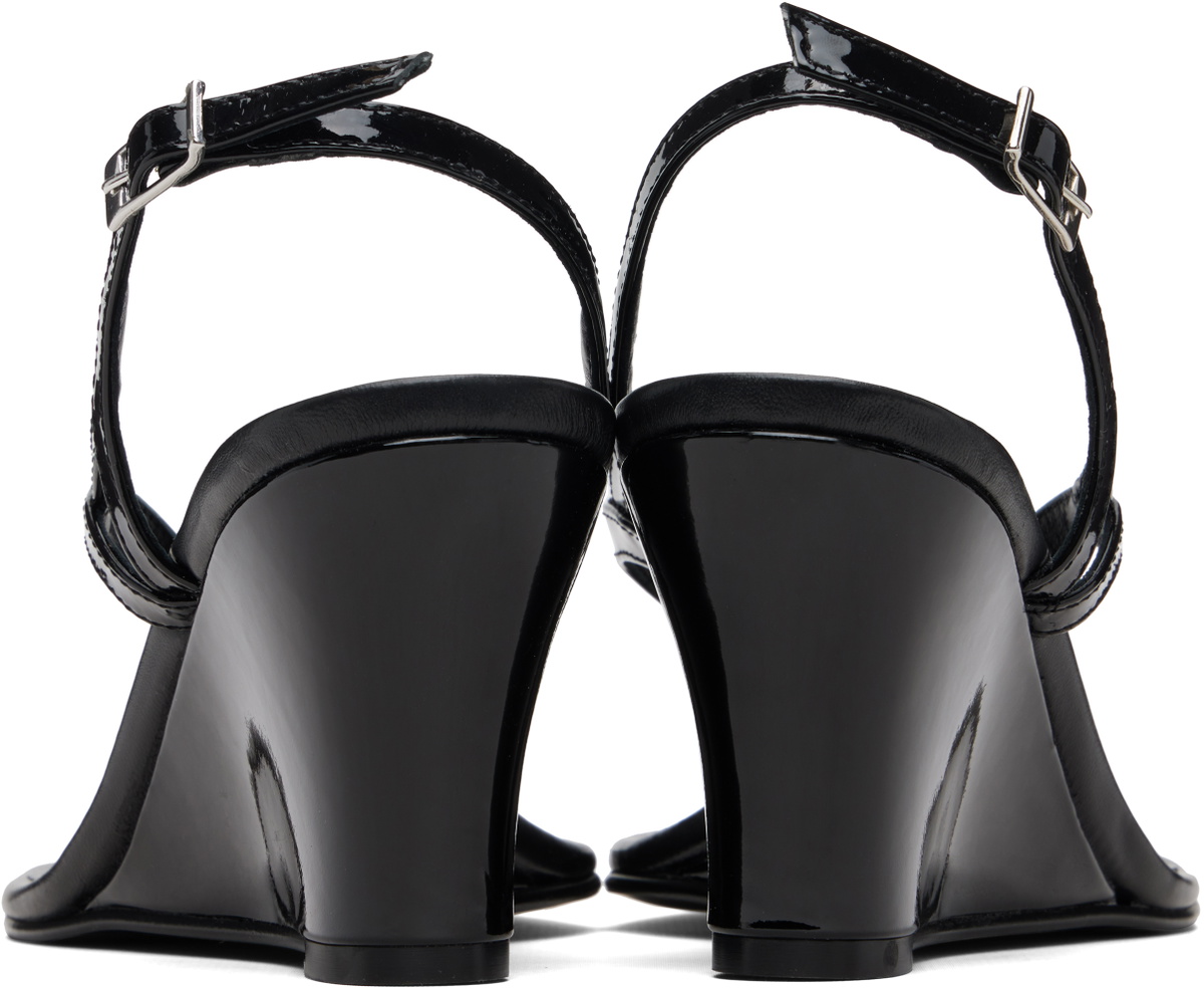 Gimaguas Black Wedge Heeled Sandals