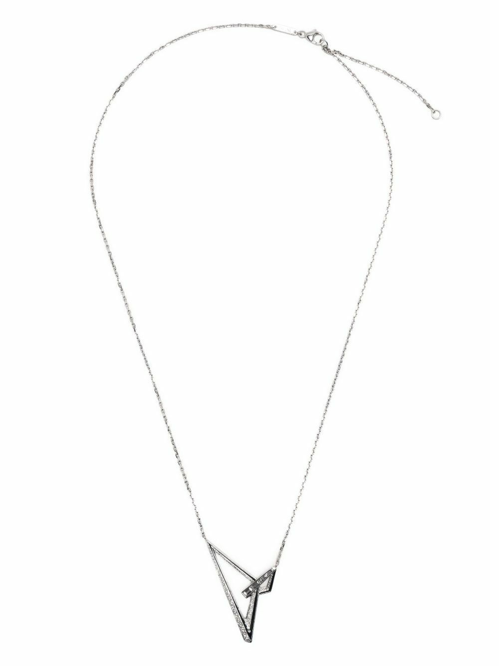 Stephen Webster 18K White Gold Vertigo Obtuse Diamond Necklace