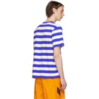 Noah NYC Blue and White Stripe Pocket T-Shirt