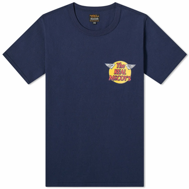 Photo: The Real McCoy's Men's Logo T-Shirt in Navy